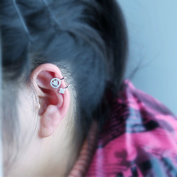 silver earring H71854