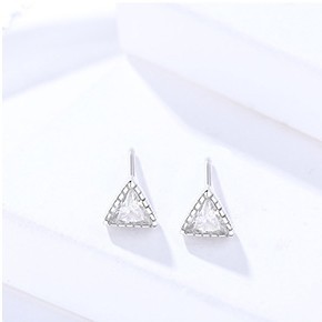 Silver triangle earrings 250