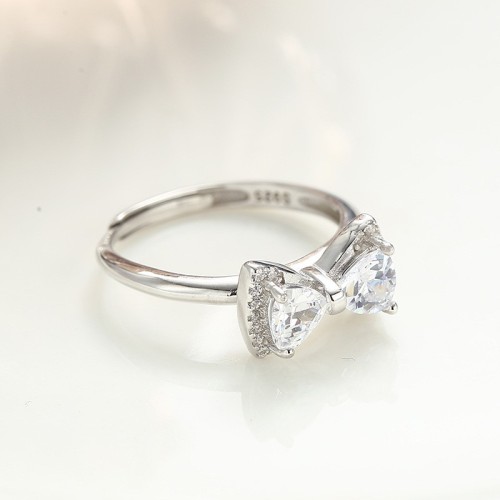 silver bow ring 325