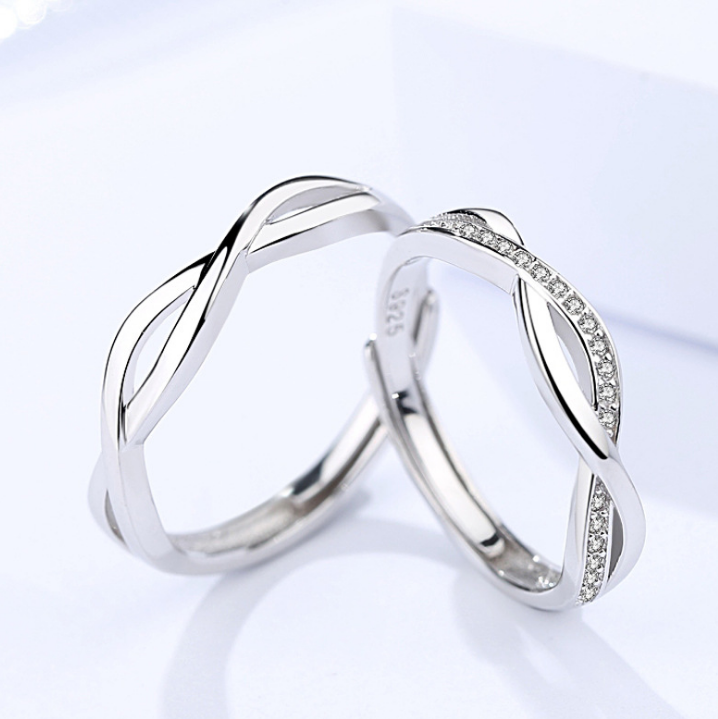 Silver Couple ring 396