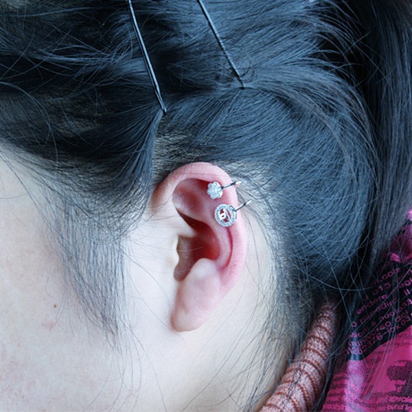 silver earring H71855