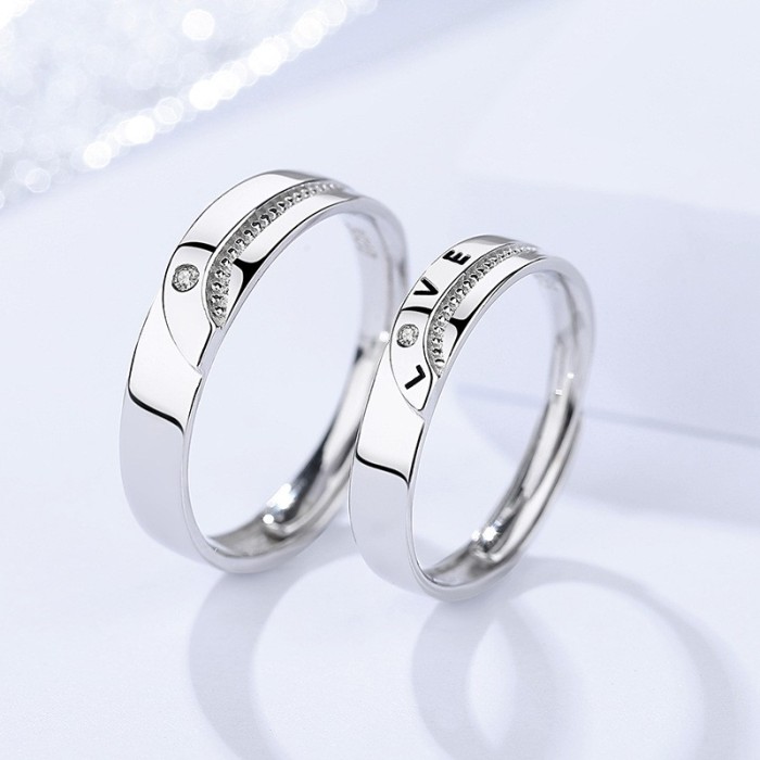 silver love oprn ring 732