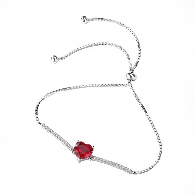 silver heart bracelet MLL296