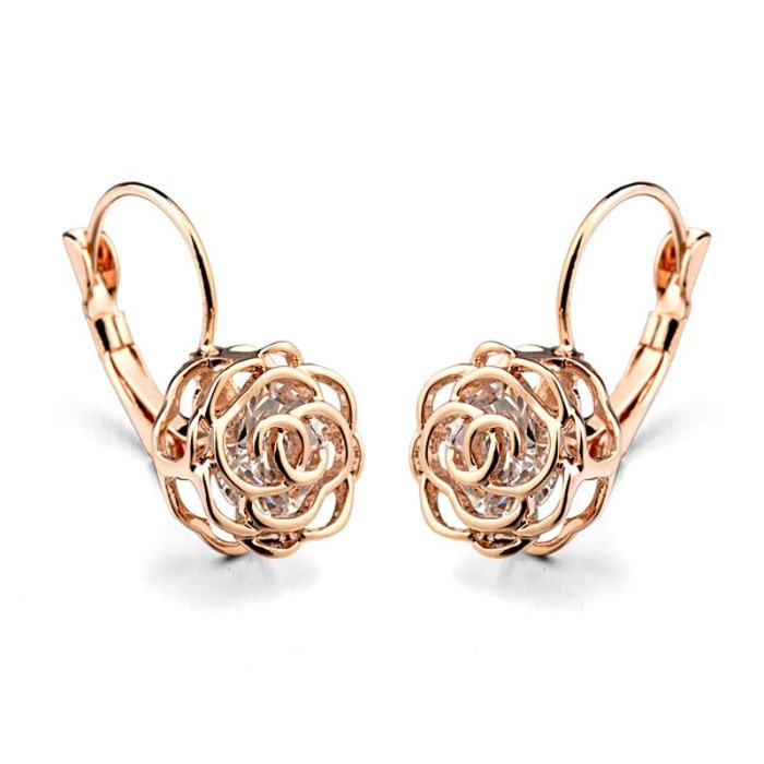 rose flower earring 086713