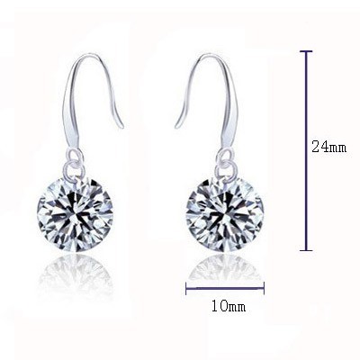 silver  earring 1192308（10mm）