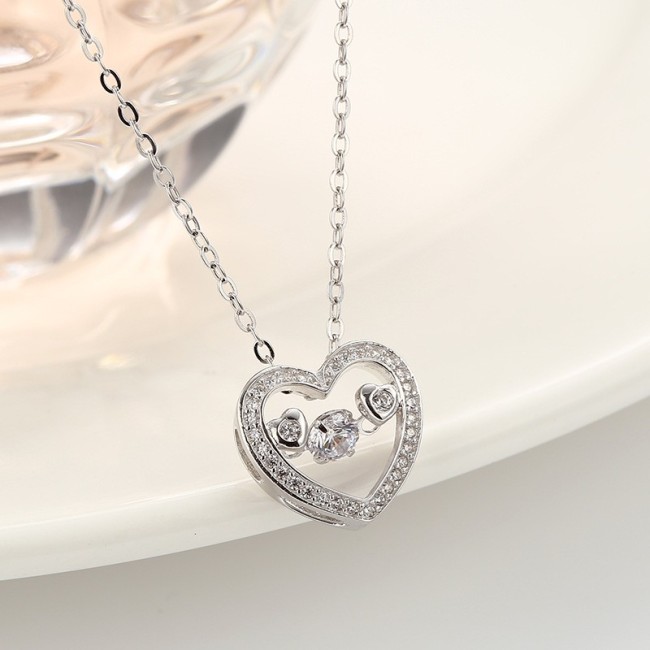 silver heart pendant 869