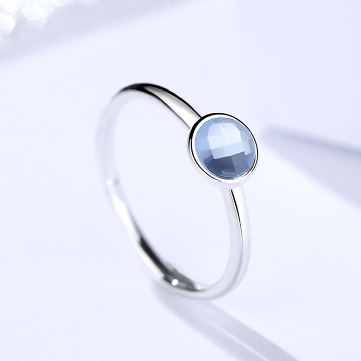 Silver blue ring 512