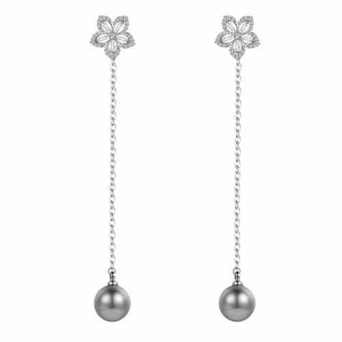 flower pearl earring