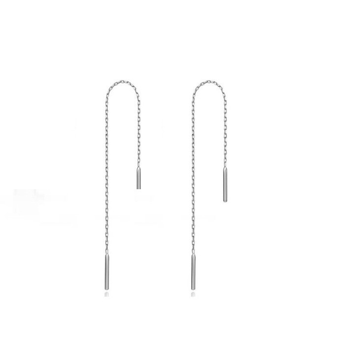 silver earring MLE371(8cm)