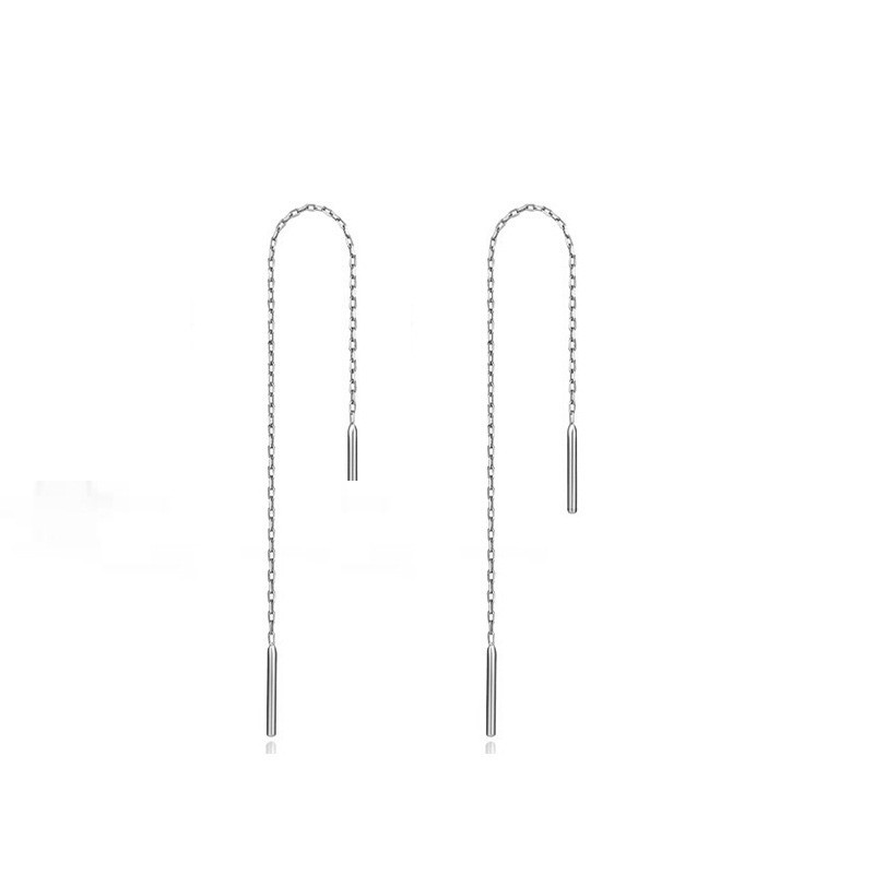 silver earring MLE371(8cm)