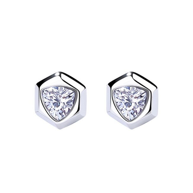 Silver geometric earrings 580