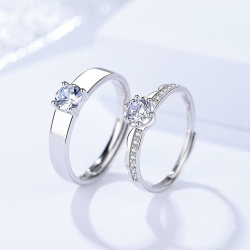 silver open ring 733