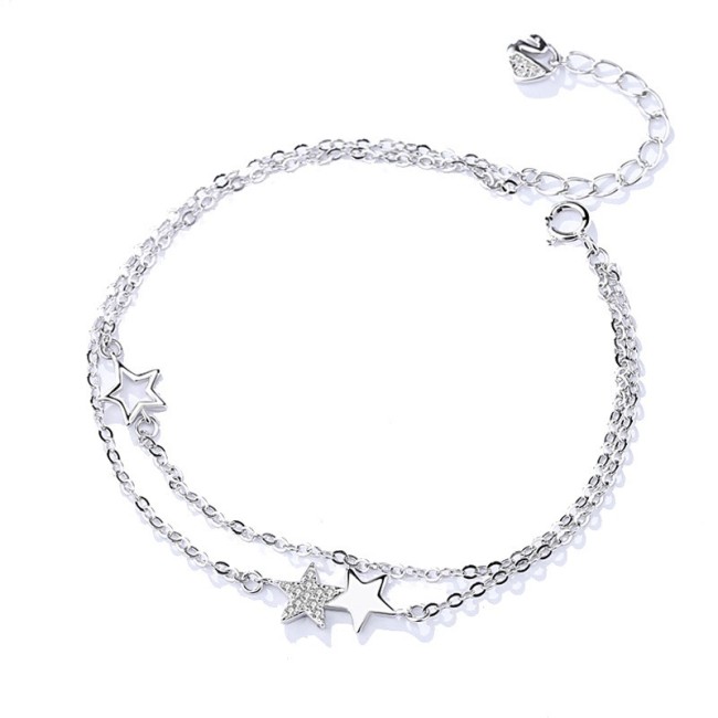 Silver star bracelet 350
