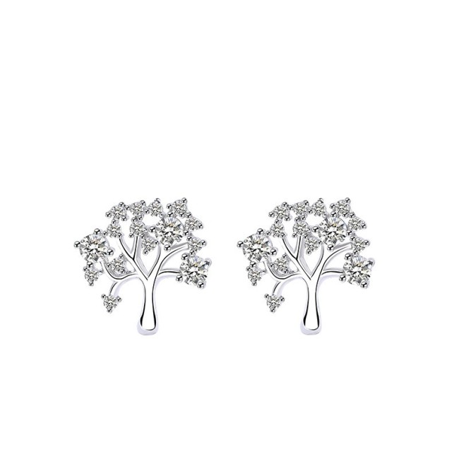 Silver branch earrings 1395