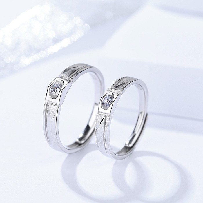 silver open ring 747