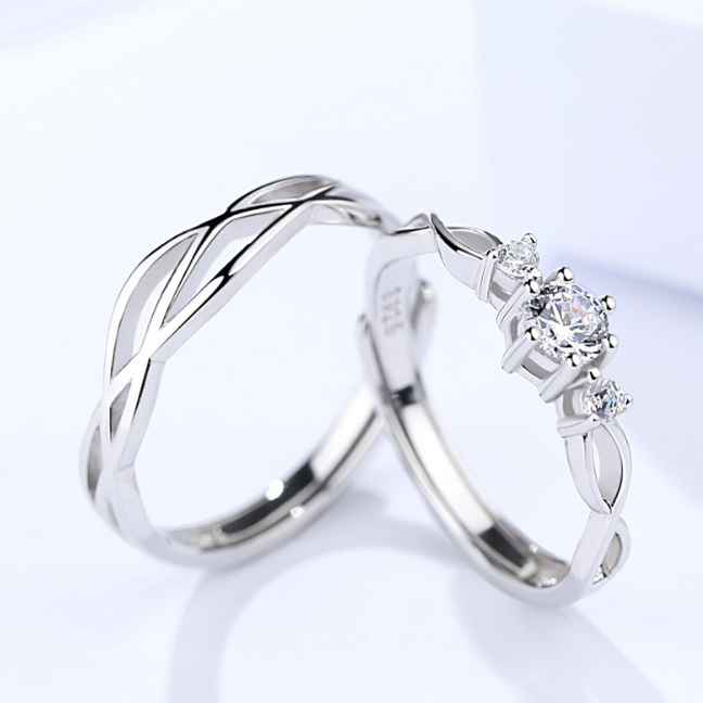 Silver Couple ring 397