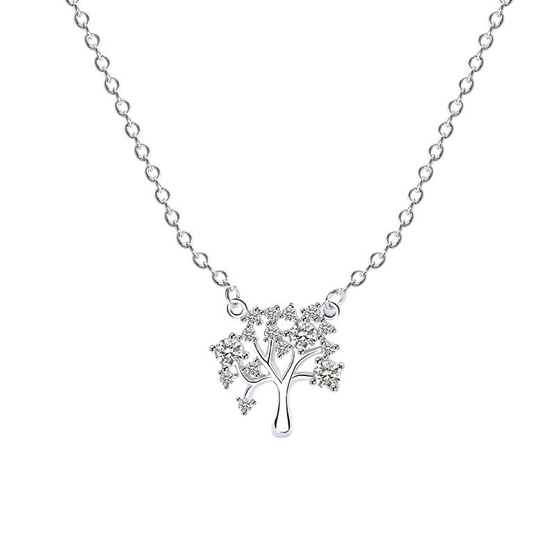 Silver branch necklace MLA518