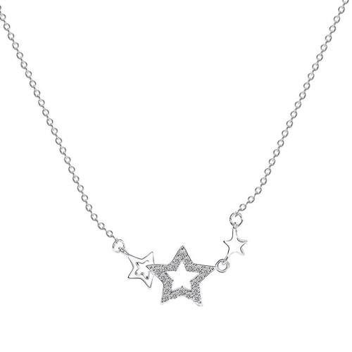 silver star necklace 	MLA604