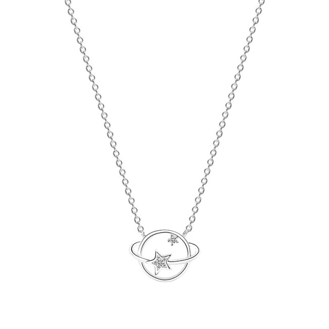 Silver planet necklace MLA410-1