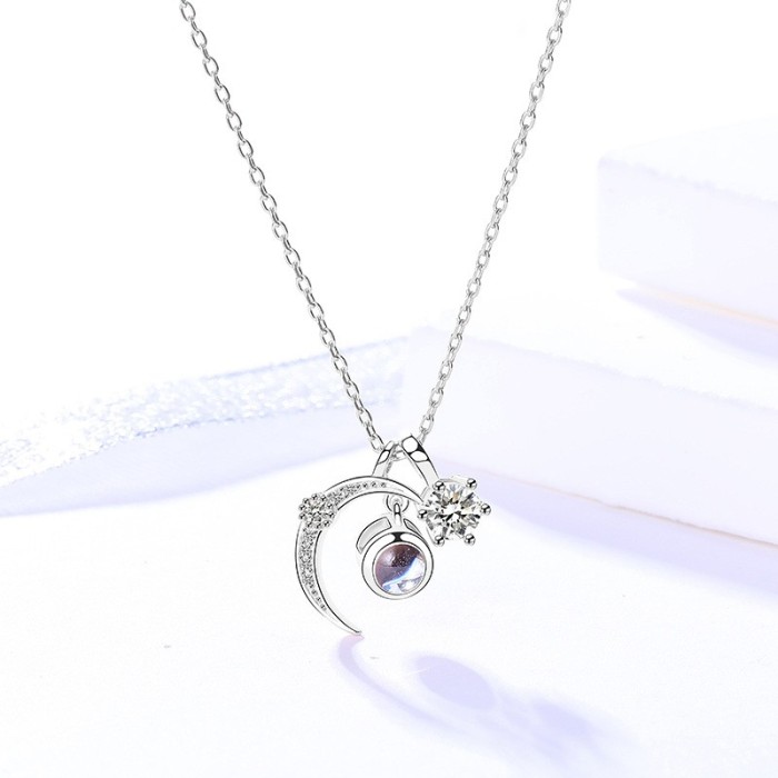 silver necklace MLA761-1