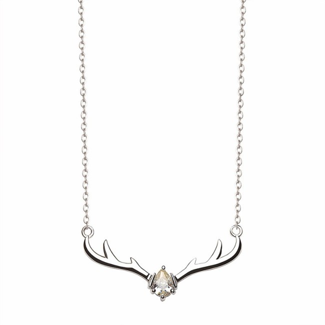 Silver Elk necklace MLA929