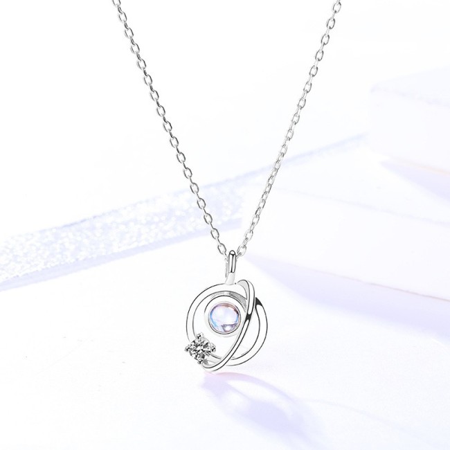 silver necklace MLA597-2