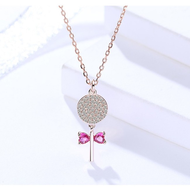 Silver lollipop necklace 	MLA1051-2