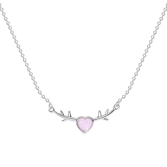 silver heart necklace MLA516