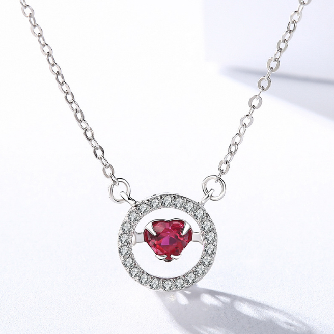 Silver Heart-shaped necklace MLA1012