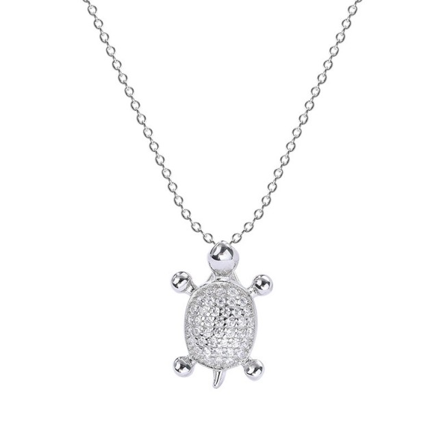 Silver Turtle Necklace MLA526b