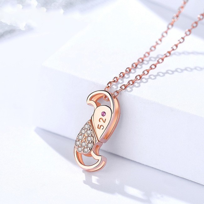 silver heart necklace MLA1391
