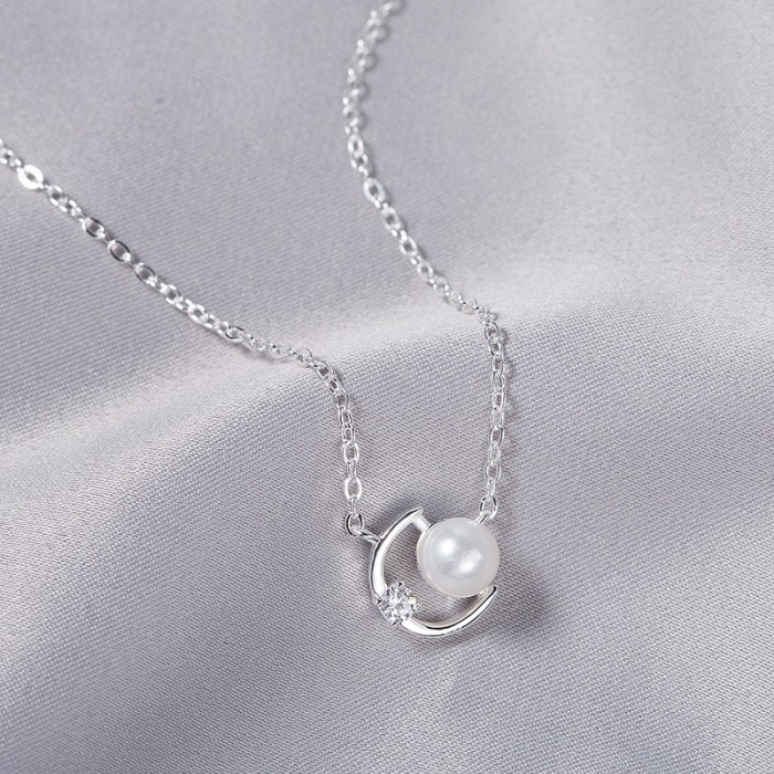 pearl silver necklace MYA808