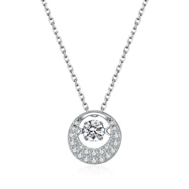 silver hollow necklace 28709
