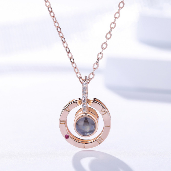 silver valentine necklace MLA1076