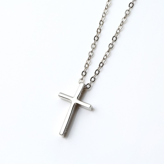 silver cross necklaceMLA711