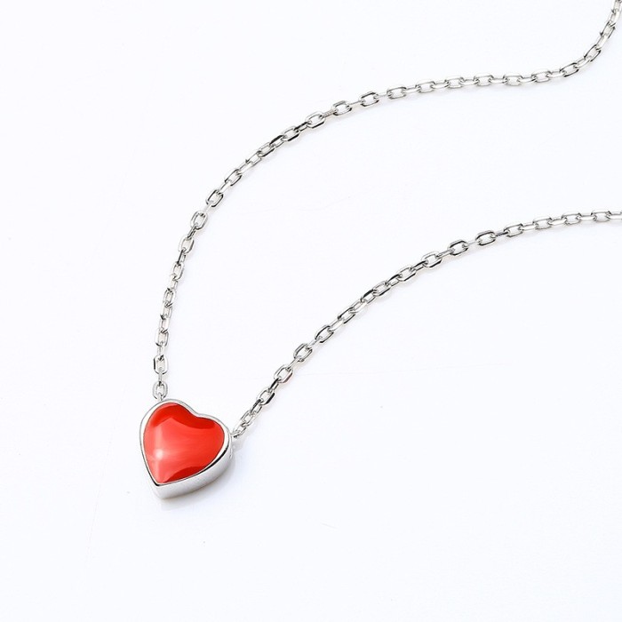 silver heart necklace MLA879