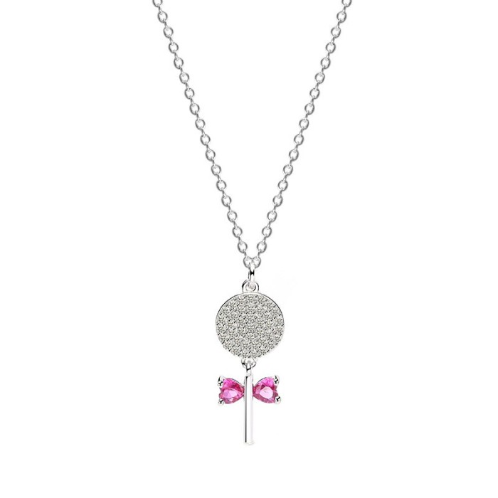 Silver lollipop necklace MLA1051-1