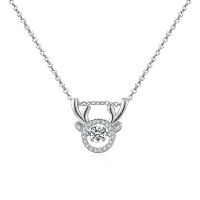 Silver Antler Necklace 28703