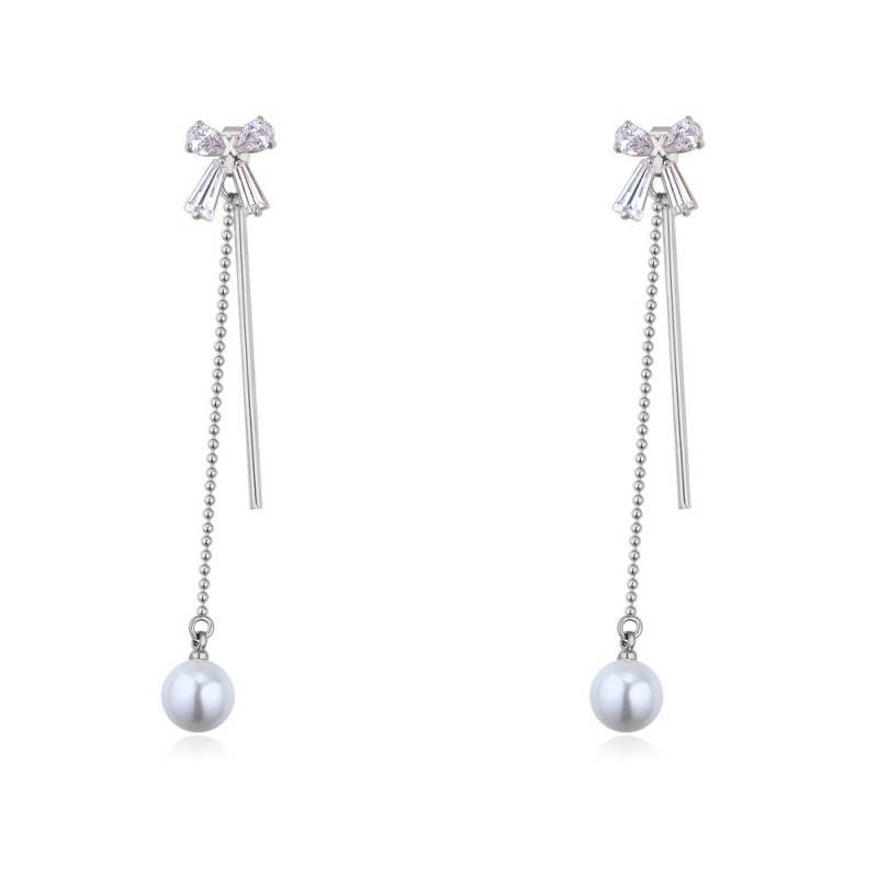 Bow pearl earrings 26188