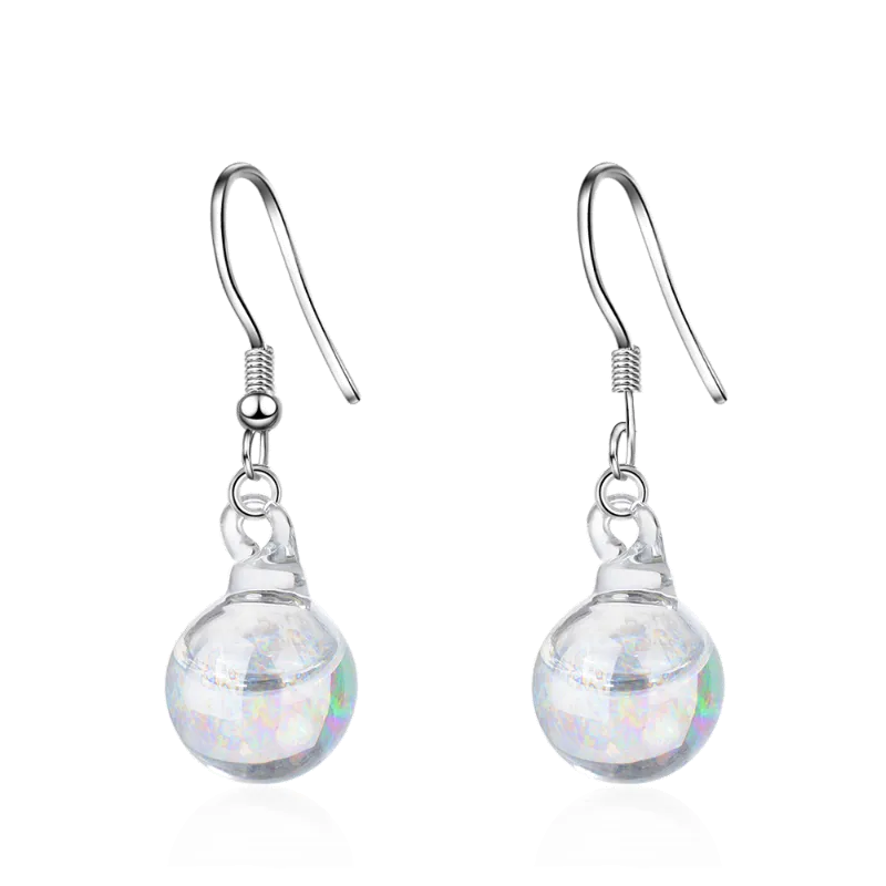 Glass ball earrings XZE311c