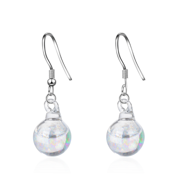 Glass ball earrings XZE311c