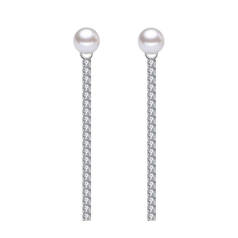 pearl long earring wh 05