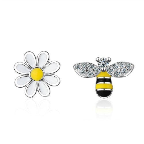 Bee flower earrings 586