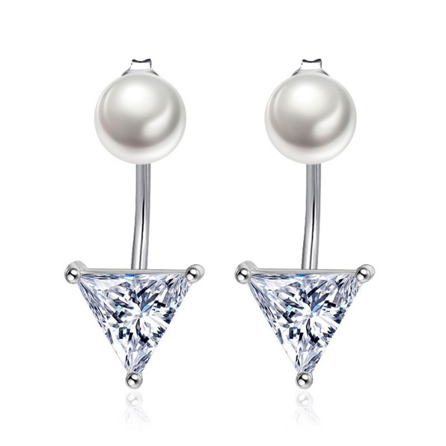 pearl triangle earring wh 61