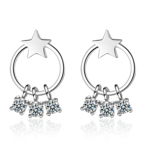 round star earring 750