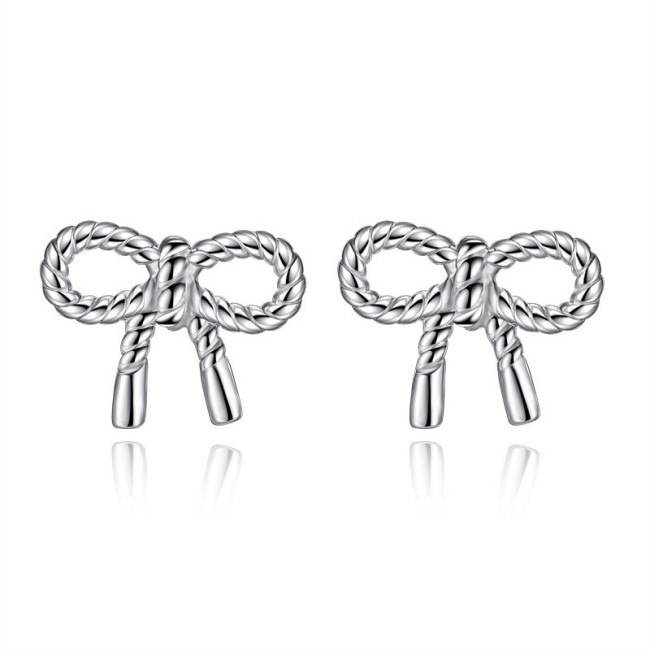 bowknot earring wh 98