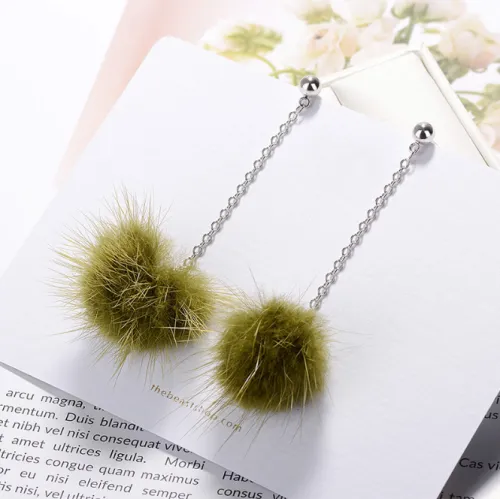 Plush earrings XZEq007b