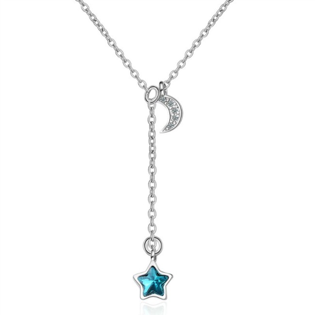 star and moon necklace 353