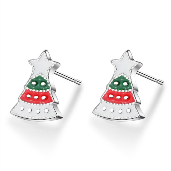 Christmas tree earrings 633