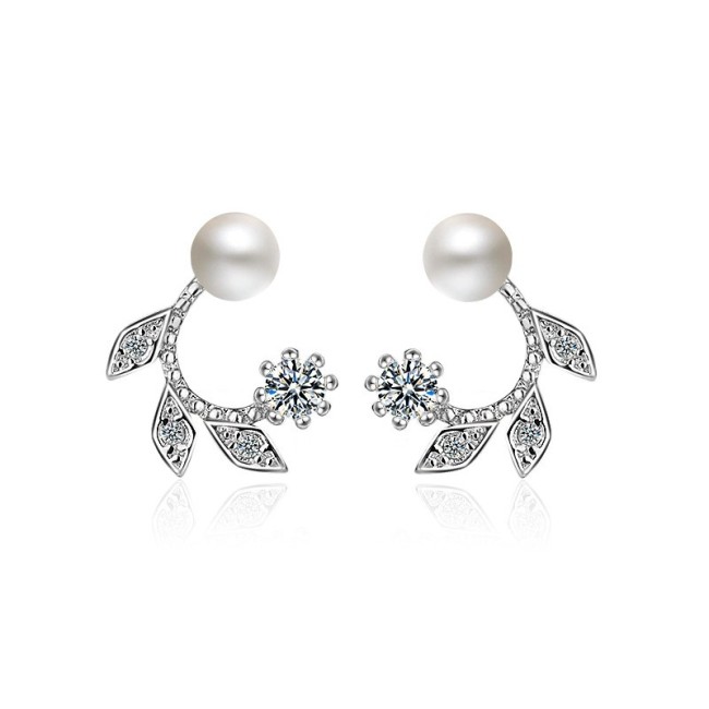 Leaves pearl earrings XZE407